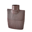 Global Views Ribbed Collar Vase Plum