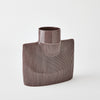 Global Views Ribbed Collar Vase Plum