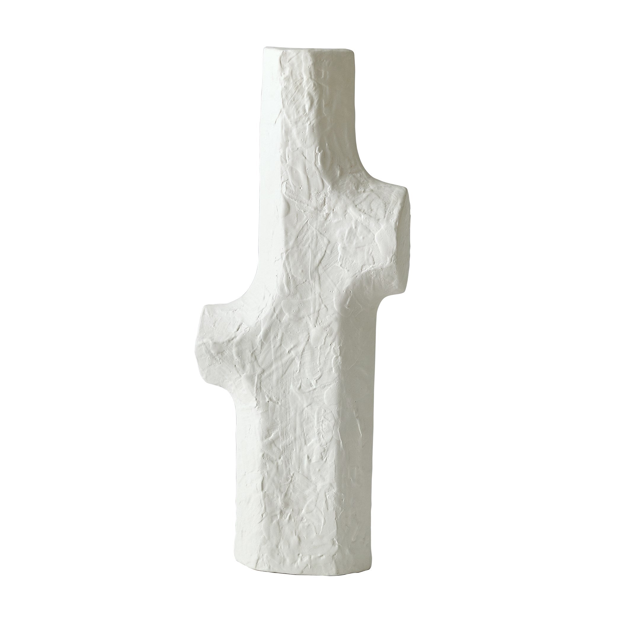 Global Views Matte White Tiered Trunk Vase