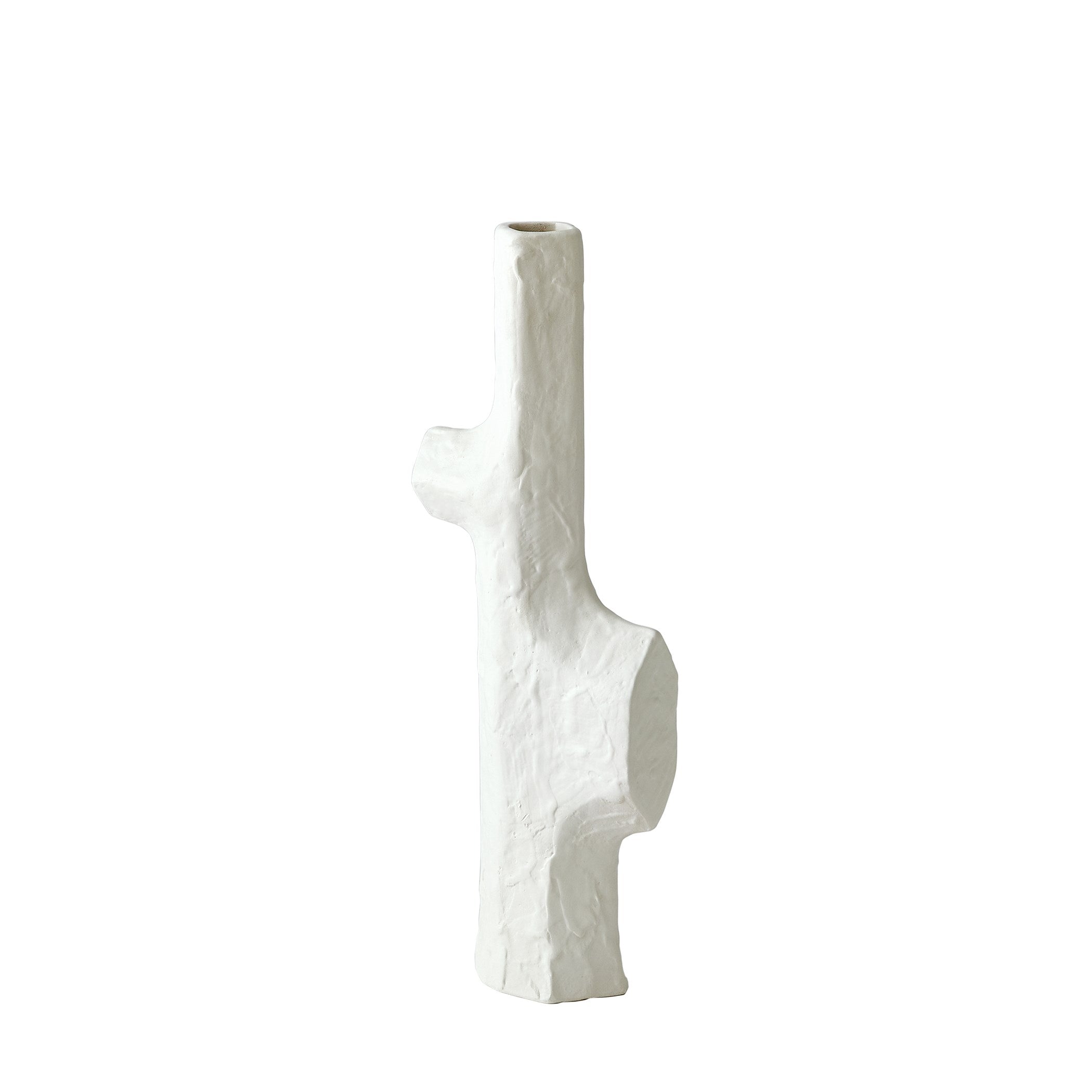 Global Views Matte White Tiered Trunk Vase