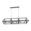 Hudson Valley Lighting Bedford Hills 6 Light 55.25 inch Aged Brass/Black Island Light Ceiling Light Clearance