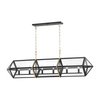 Hudson Valley Lighting Bedford Hills 6 Light 55.25 inch Aged Brass/Black Island Light Ceiling Light Clearance