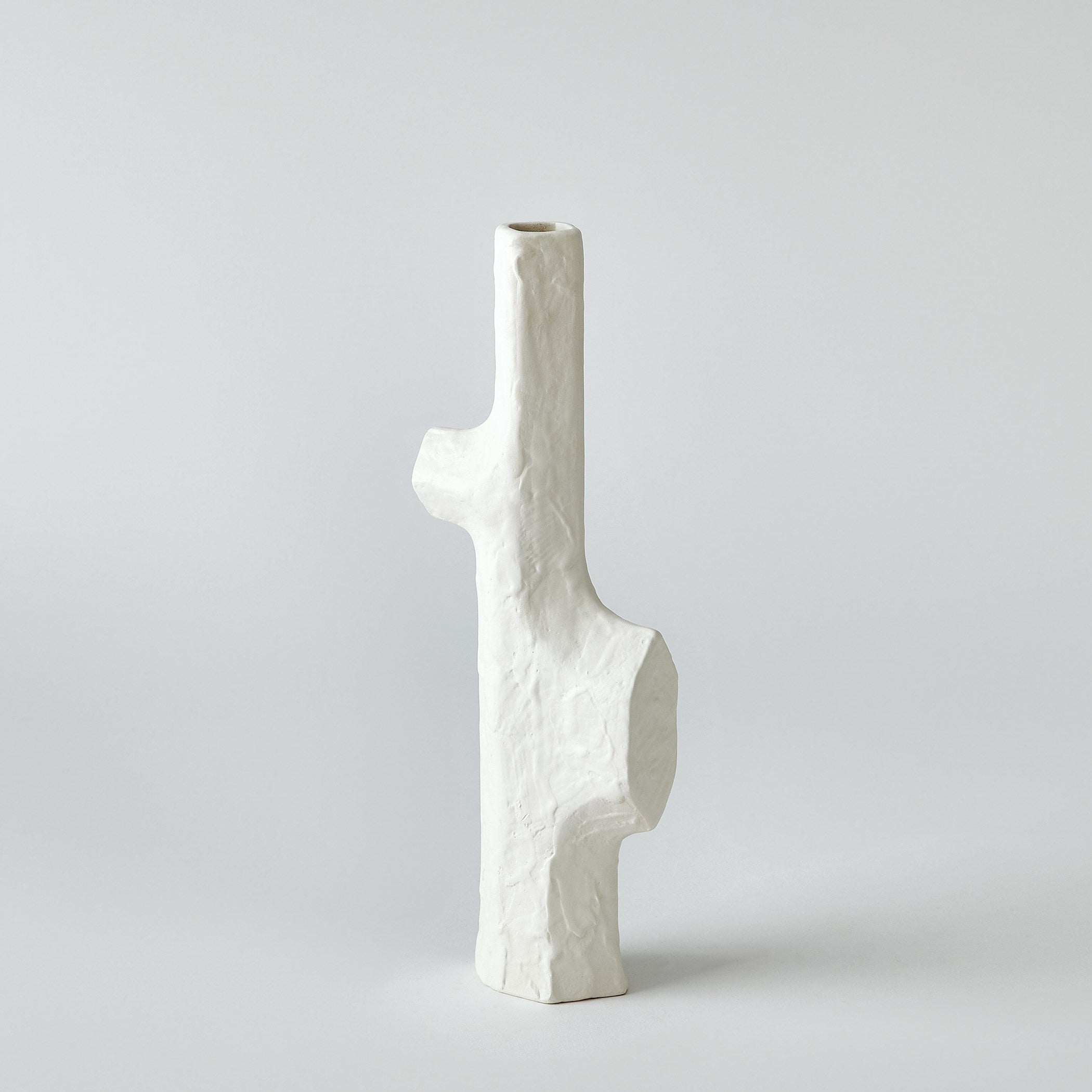 Global Views Matte White Tiered Trunk Vase