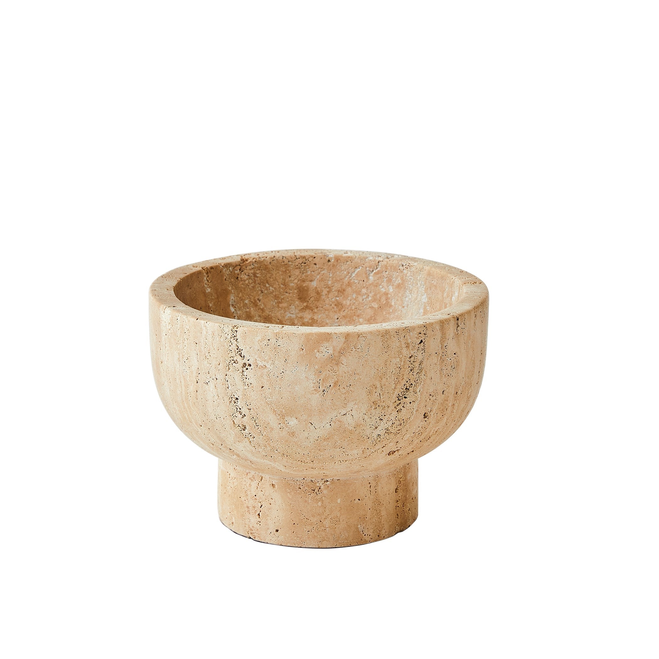 Global Views Travertine Priory Low Bowl