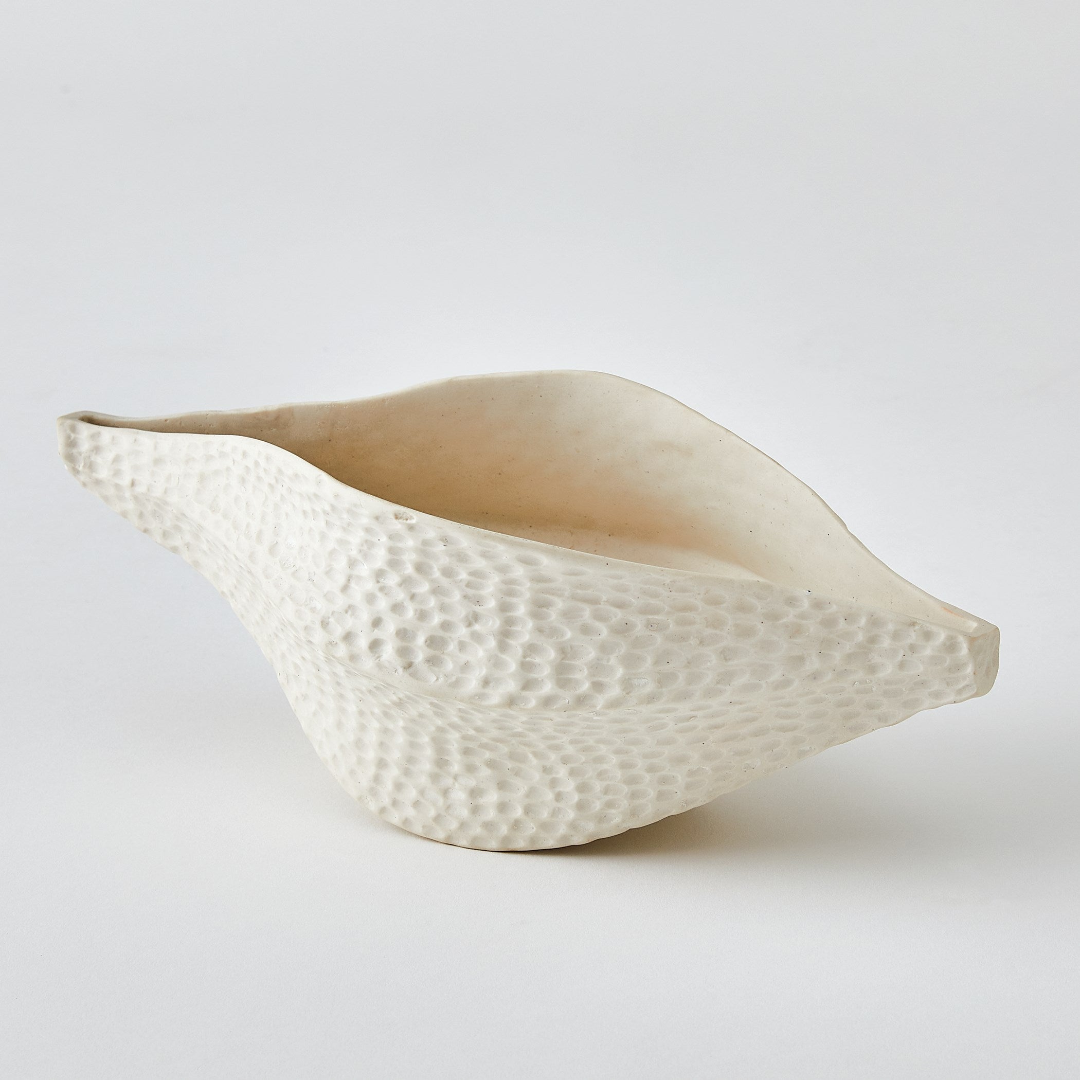 Global Views Matte White Porcelain Pod