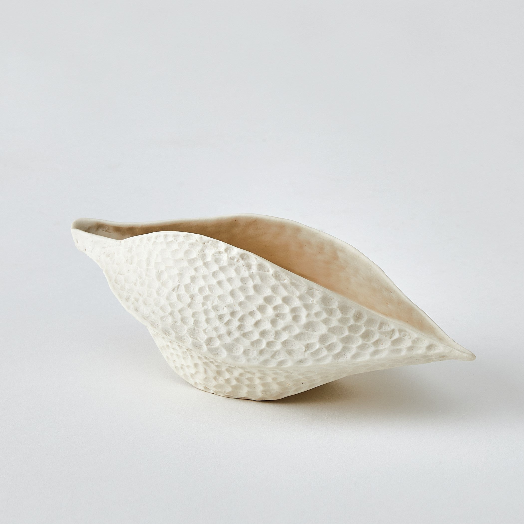 Global Views Matte White Porcelain Pod