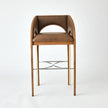 Global Views Arches Bar Stool-Nutmeg/Champagne