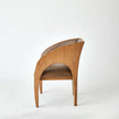 Global Views Arches Occasional Chair-Nutmeg/Champagne