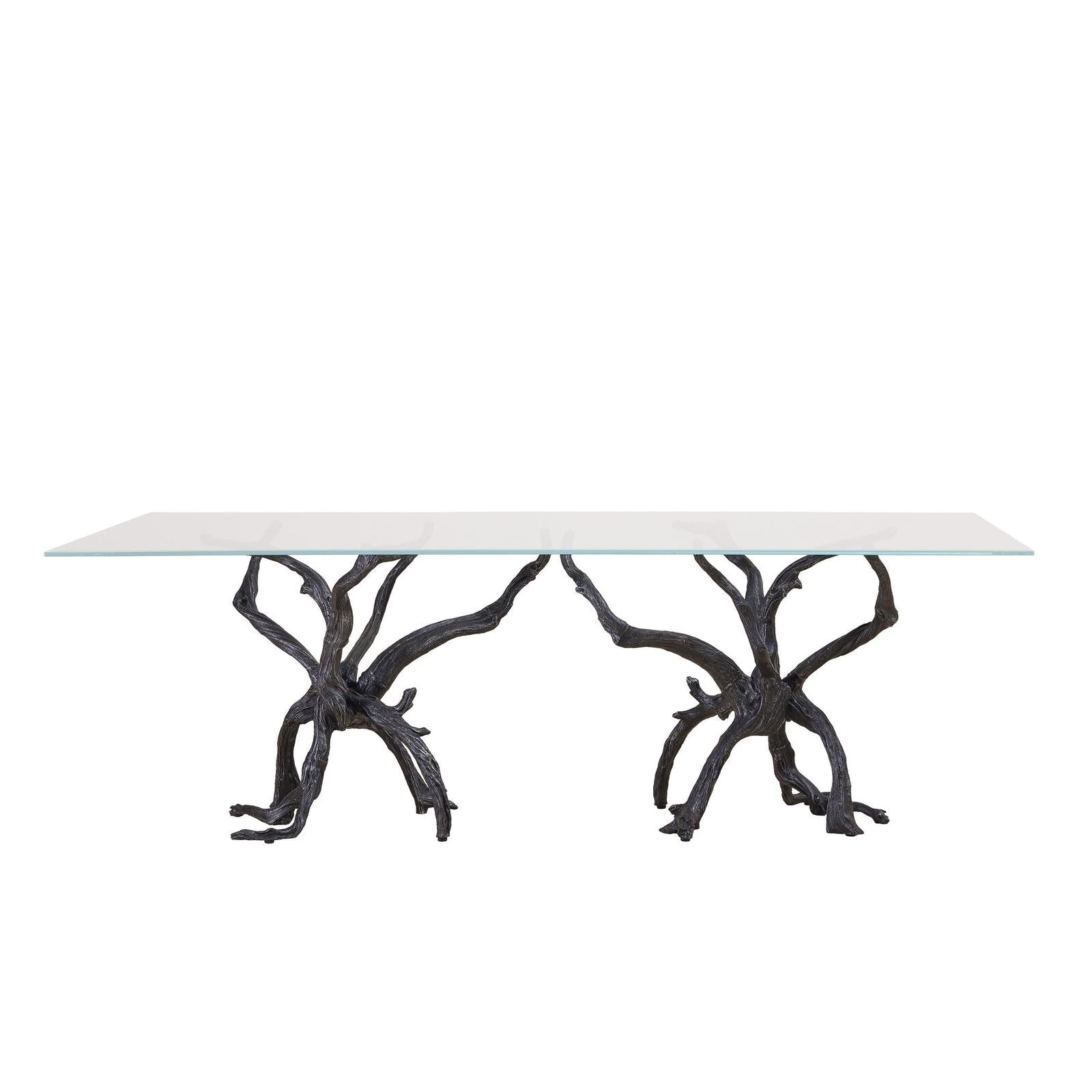 Global Views Monterey Rectangle Dining Table Natural Iron