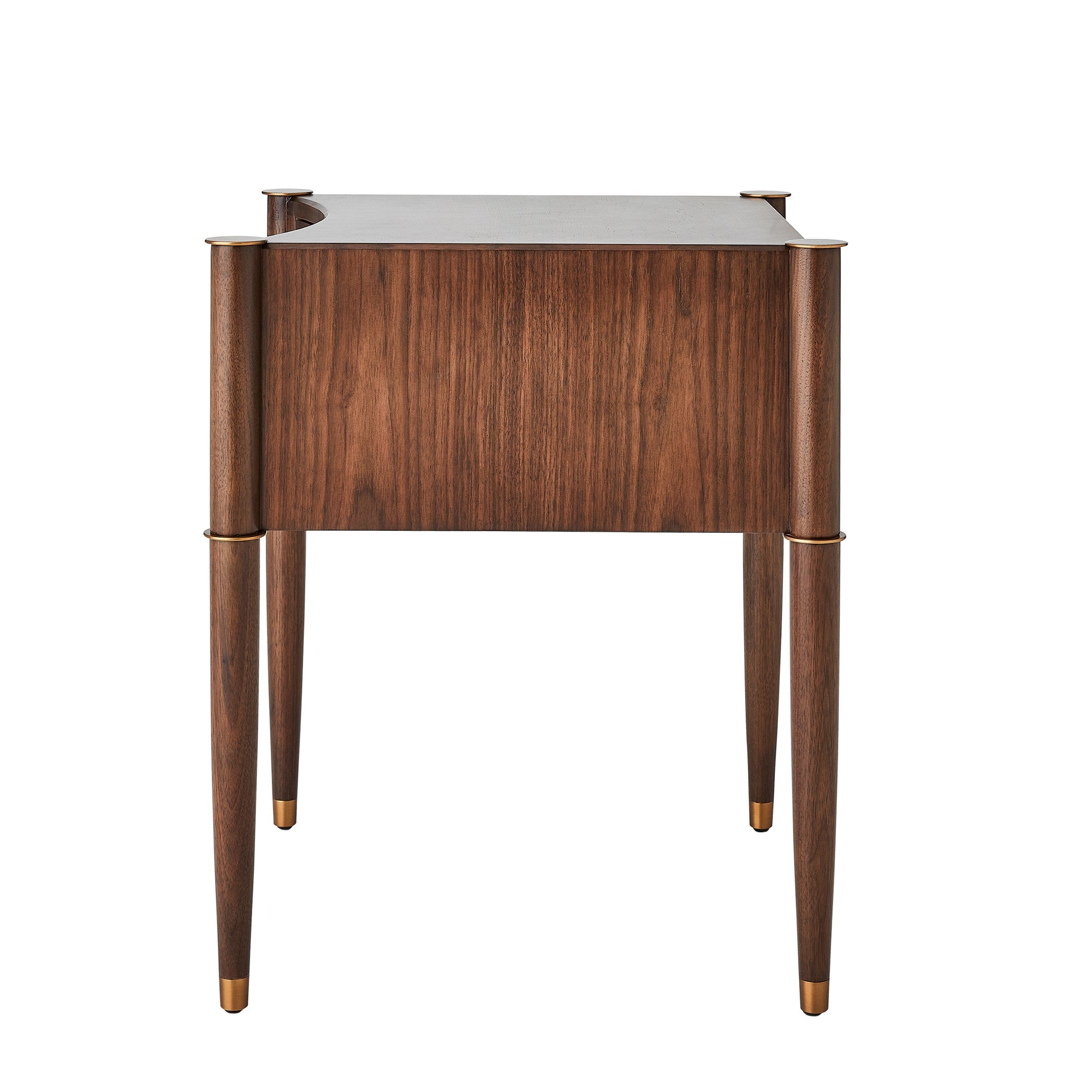 Global Views Triple Curve Side Table Walnut