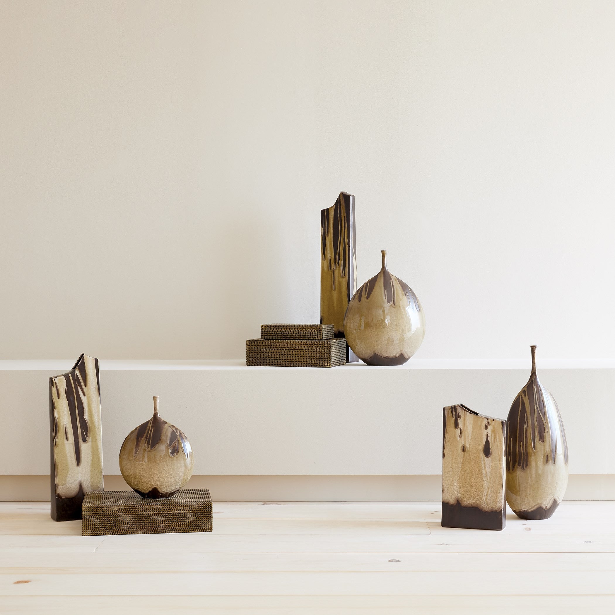 Global Views Brass Lames Boxes and Trays Aged