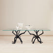 Global Views Monterey Rectangle Dining Table Natural Iron