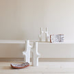 Global Views Matte White Tiered Trunk Vase