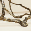 Global Views Twistwood Side Table-Antique Brass