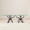 Global Views Monterey Rectangle Dining Table Natural Iron