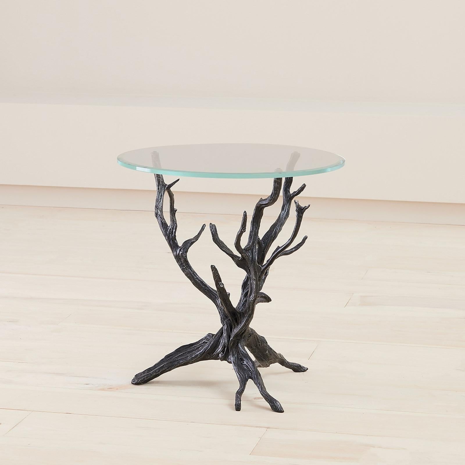 Global Views Monterey End Table Natural Iron