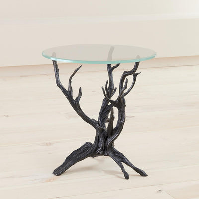Global Views Monterey End Table Natural Iron