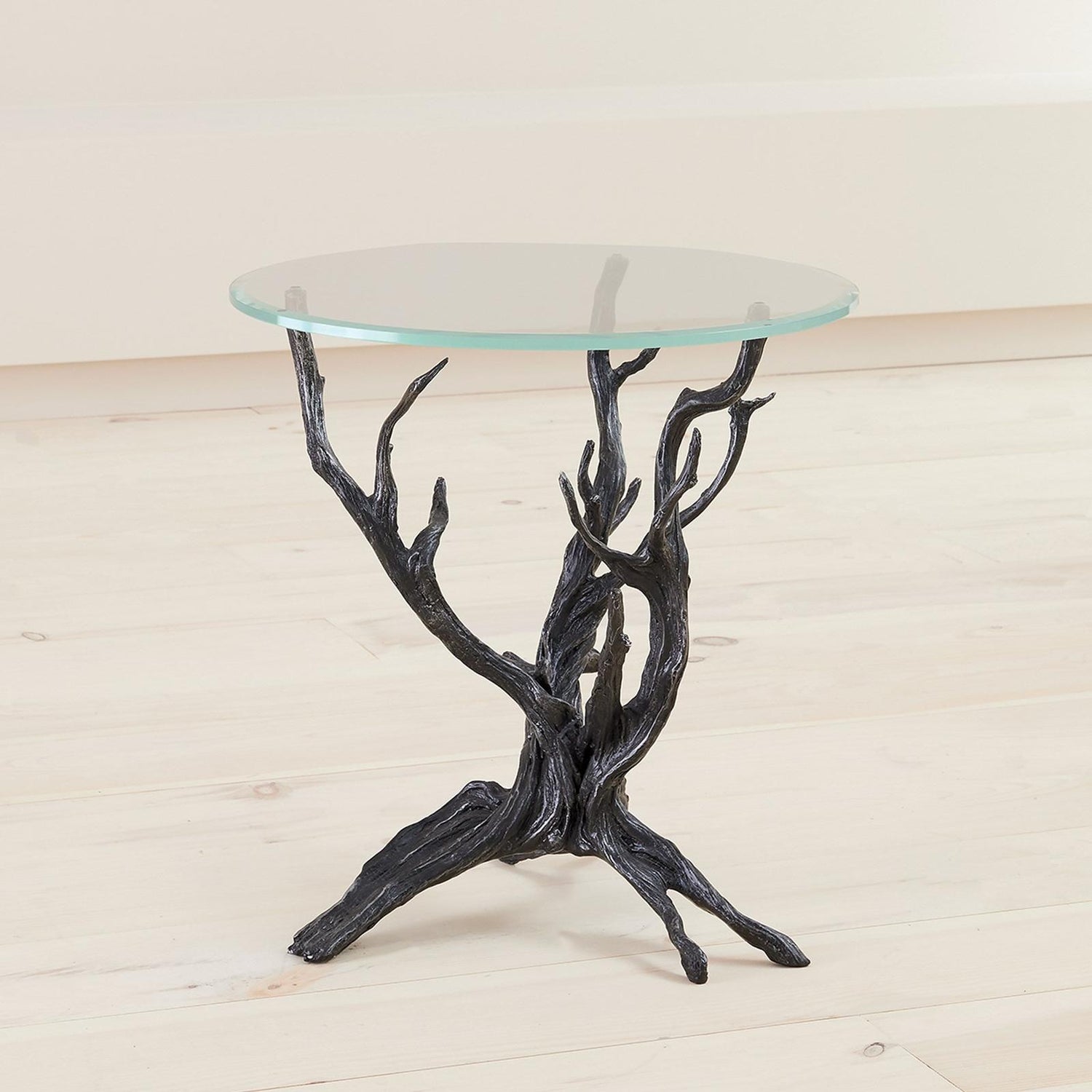 Global Views Monterey End Table Natural Iron