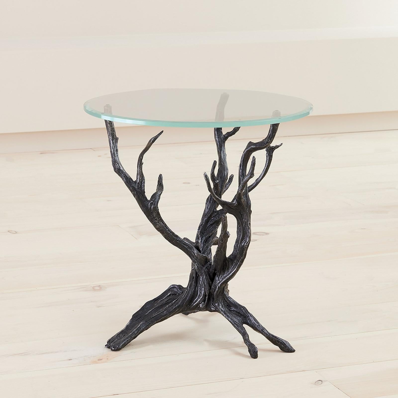 Global Views Monterey End Table Natural Iron