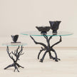 Global Views Monterey End Table Natural Iron