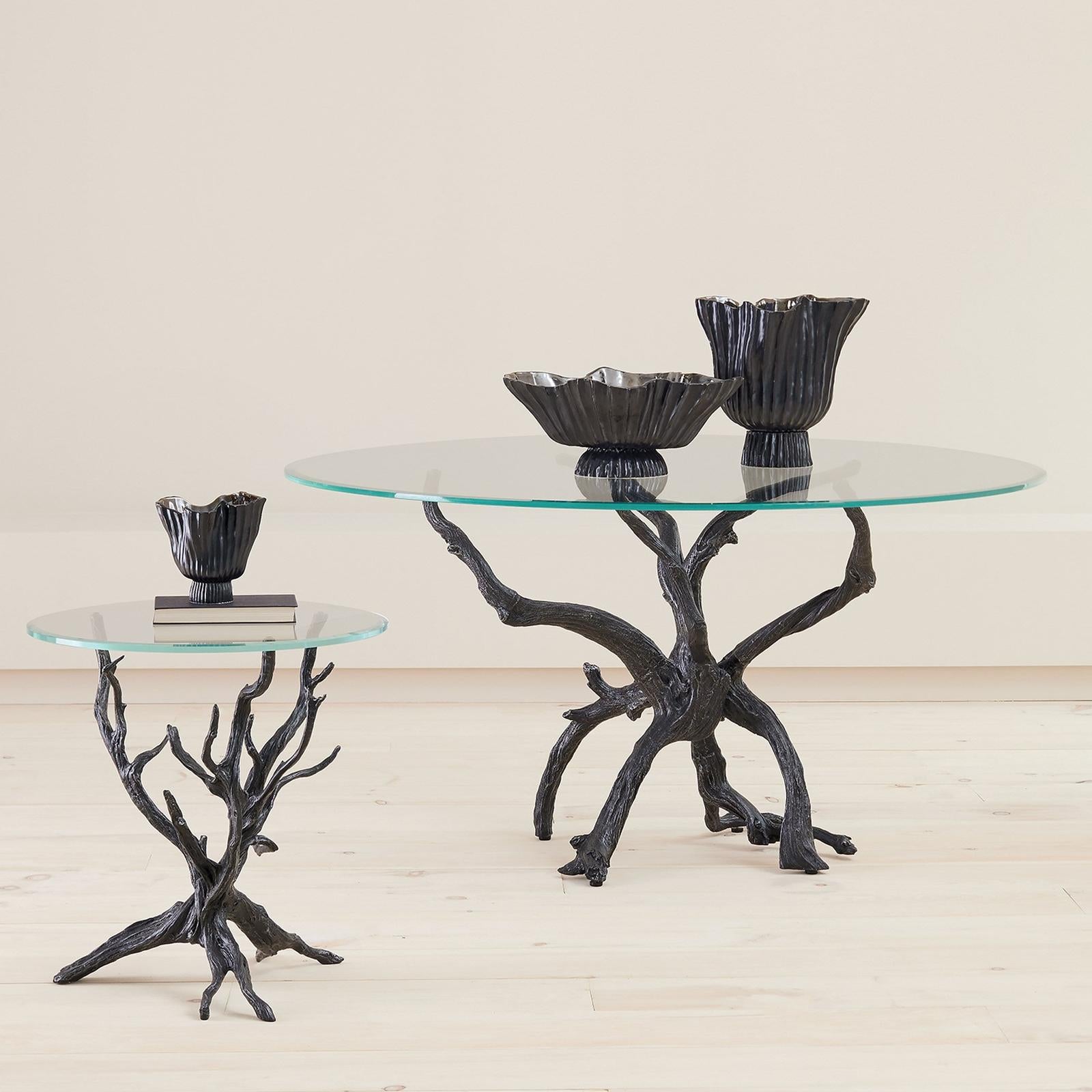 Global Views Monterey End Table Natural Iron