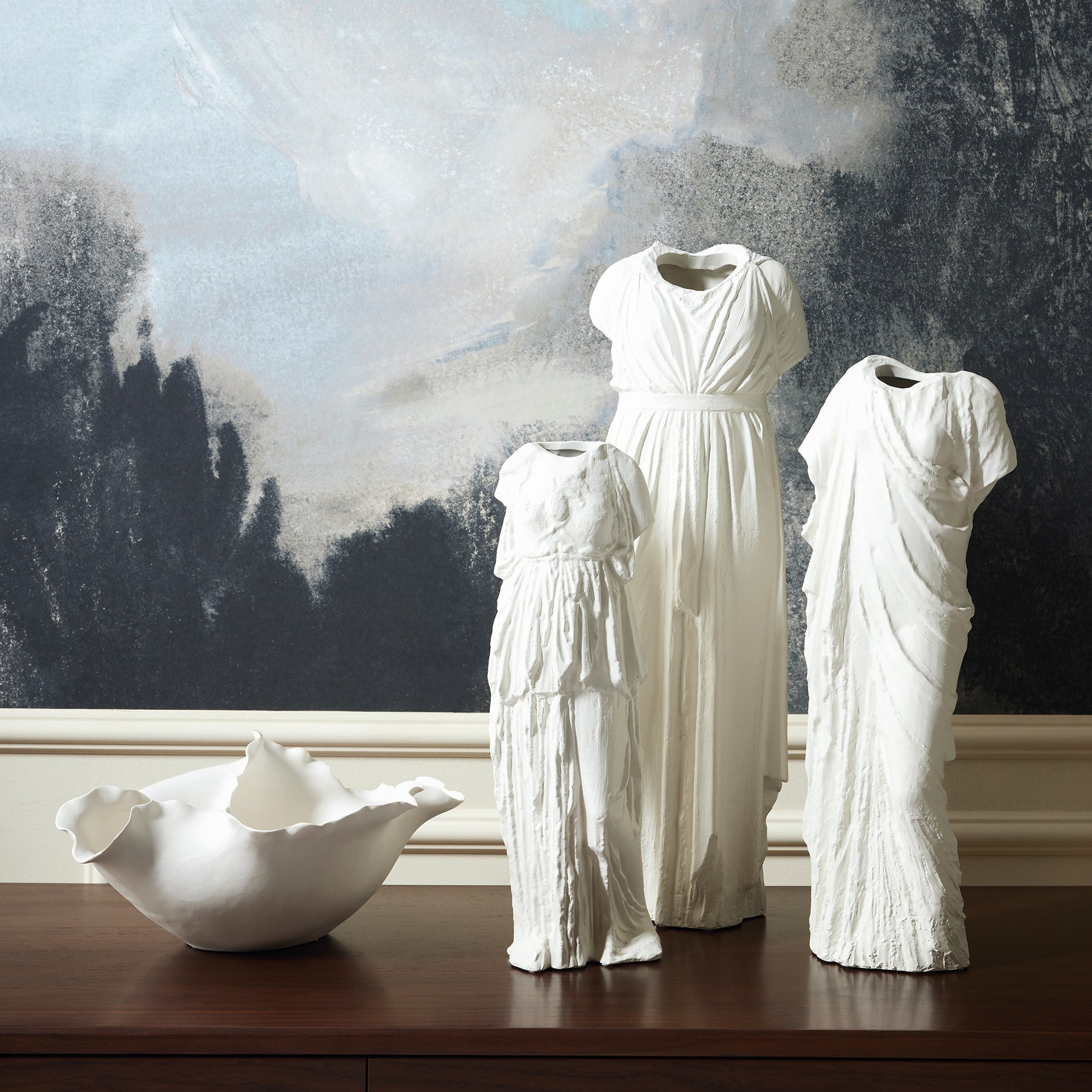 Global Views Matte White Folios Bowl