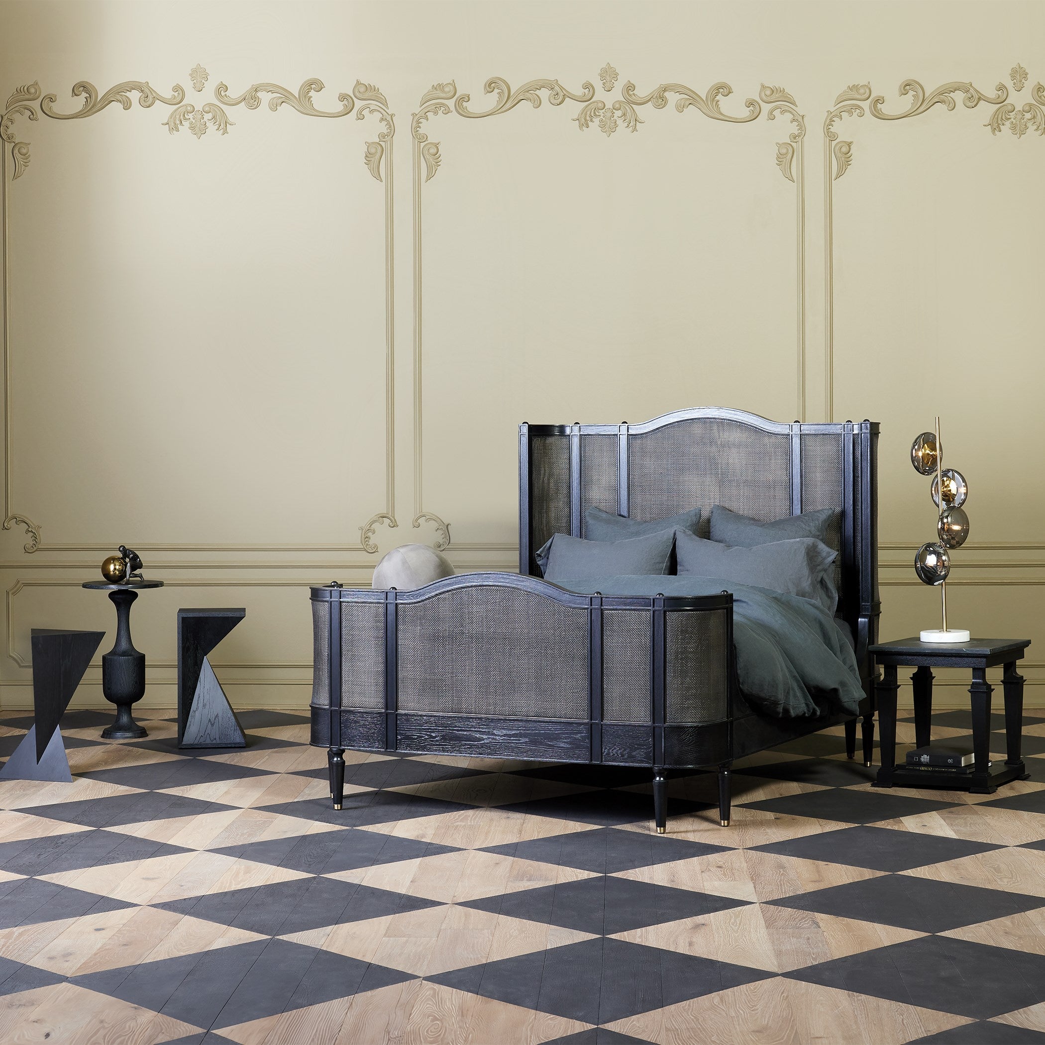 Global Views Asymmetrical Angle Side Table