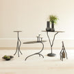 Global Views Forest Blossom Side Table-Natural Iron