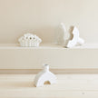 Global Views Matte White Flora Coral Bouquet