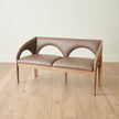 Global Views Arches Bench-Nutmeg/Champagne