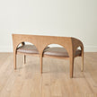 Global Views Arches Bench-Nutmeg/Champagne