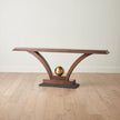 Global Views Colby Console Walnut/Brass