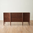 Global Views Triple Curve Cabinet Walnut