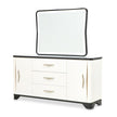 Michael Amini Tuxedo Sideboard & Mirror - Piano Keyboard
