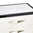 Michael Amini Tuxedo 3-Drawer Nightstand - Piano Keyboard