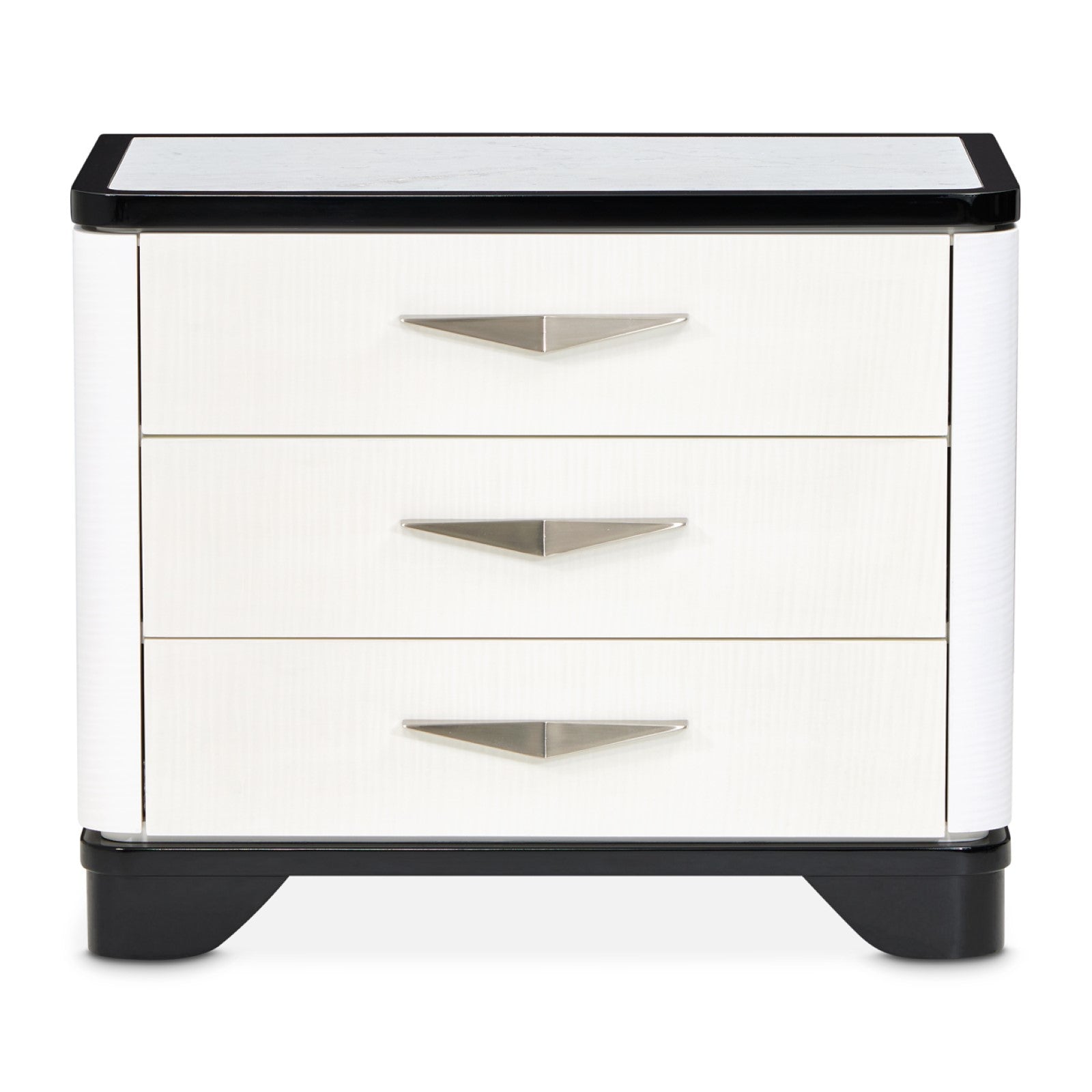 Michael Amini Tuxedo Nightstand, Large - Piano Keyboard