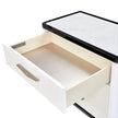 Michael Amini Tuxedo Nightstand, Large - Piano Keyboard
