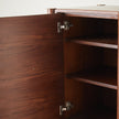 Global Views Triple Curve Cabinet Walnut