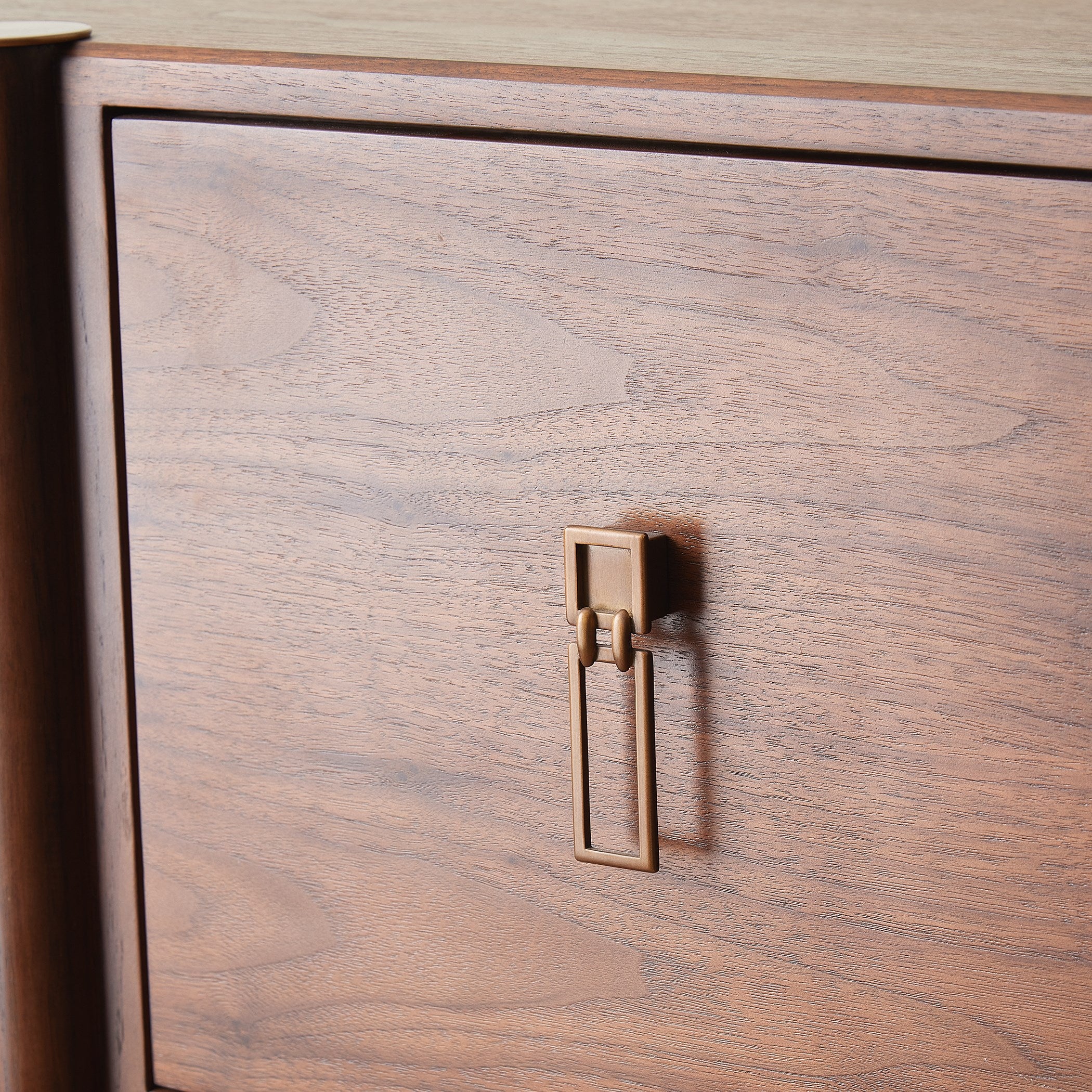 Global Views Triple Curve Cabinet Walnut