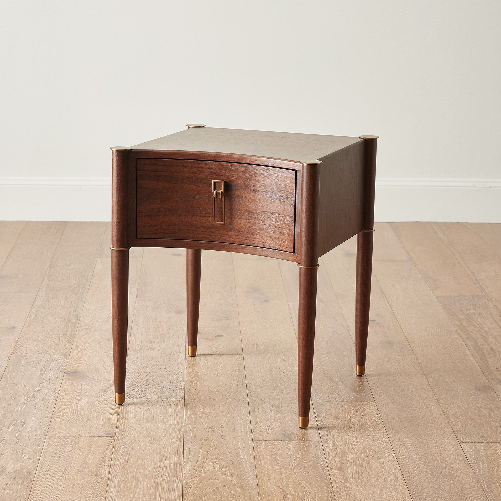 Global Views Triple Curve Side Table Walnut
