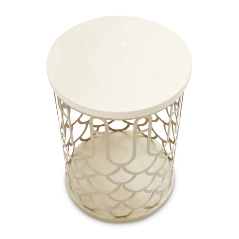 Michael Amini La Marisia Marble Chairside Table
