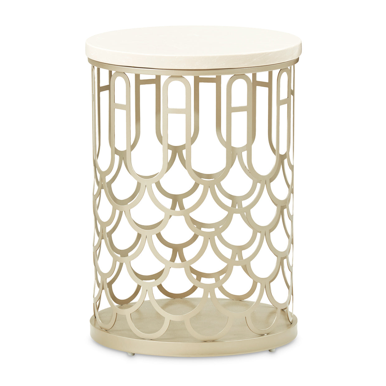 Michael Amini La Marisia Marble Chairside Table