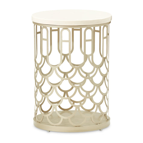 Michael Amini La Marisia Marble Chairside Table