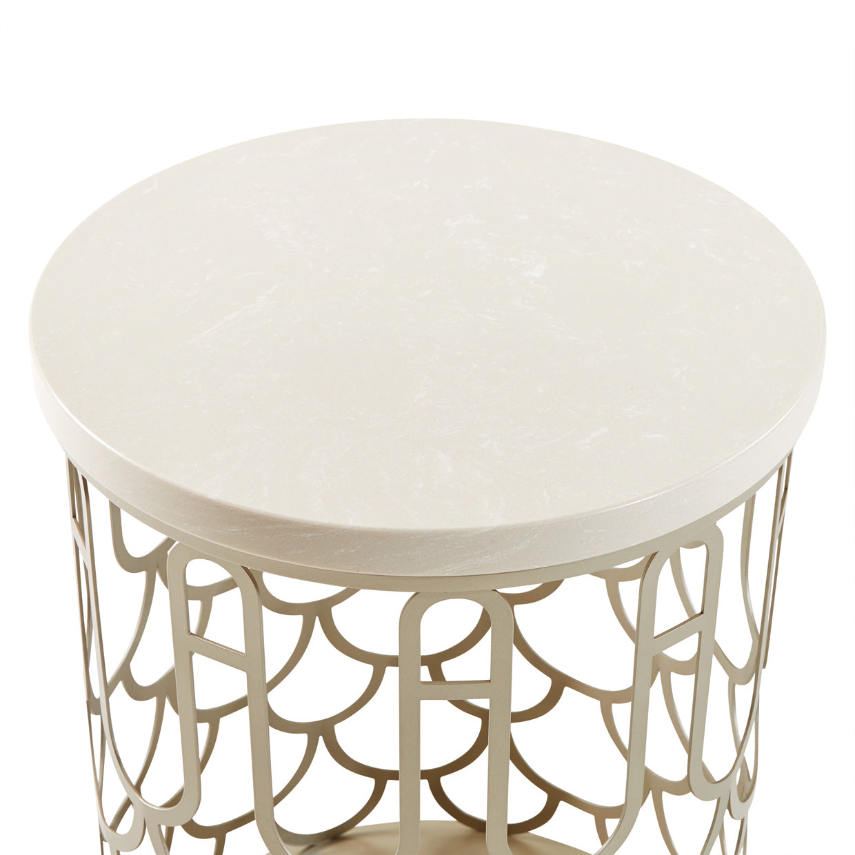 Michael Amini La Marisia Marble Chairside Table