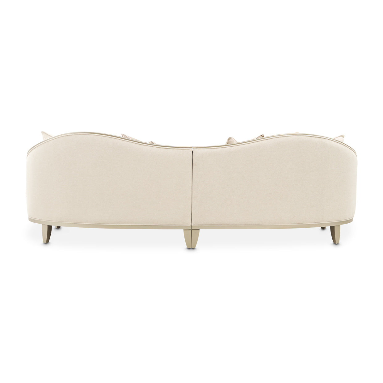 Michael Amini Camellia Field Caramel 2-Piece Sofa - Cornsilk/Champagne