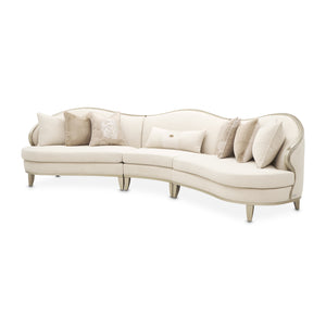 Michael Amini Camellia Field Caramel 3-Piece Sofa - Cornsilk/Champagne