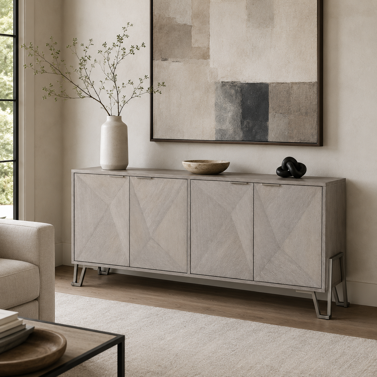 Bassett Mirror Cooper Four Door Cabinet