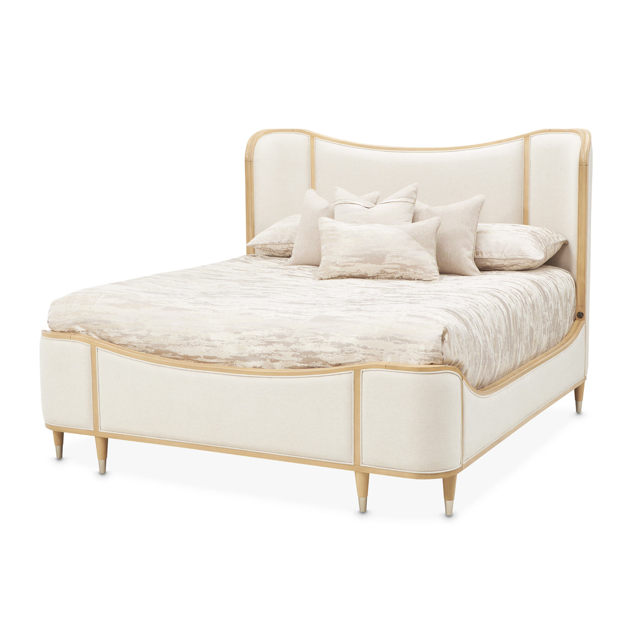 Michael Amini Camellia Field Caramel Upholstered Bed