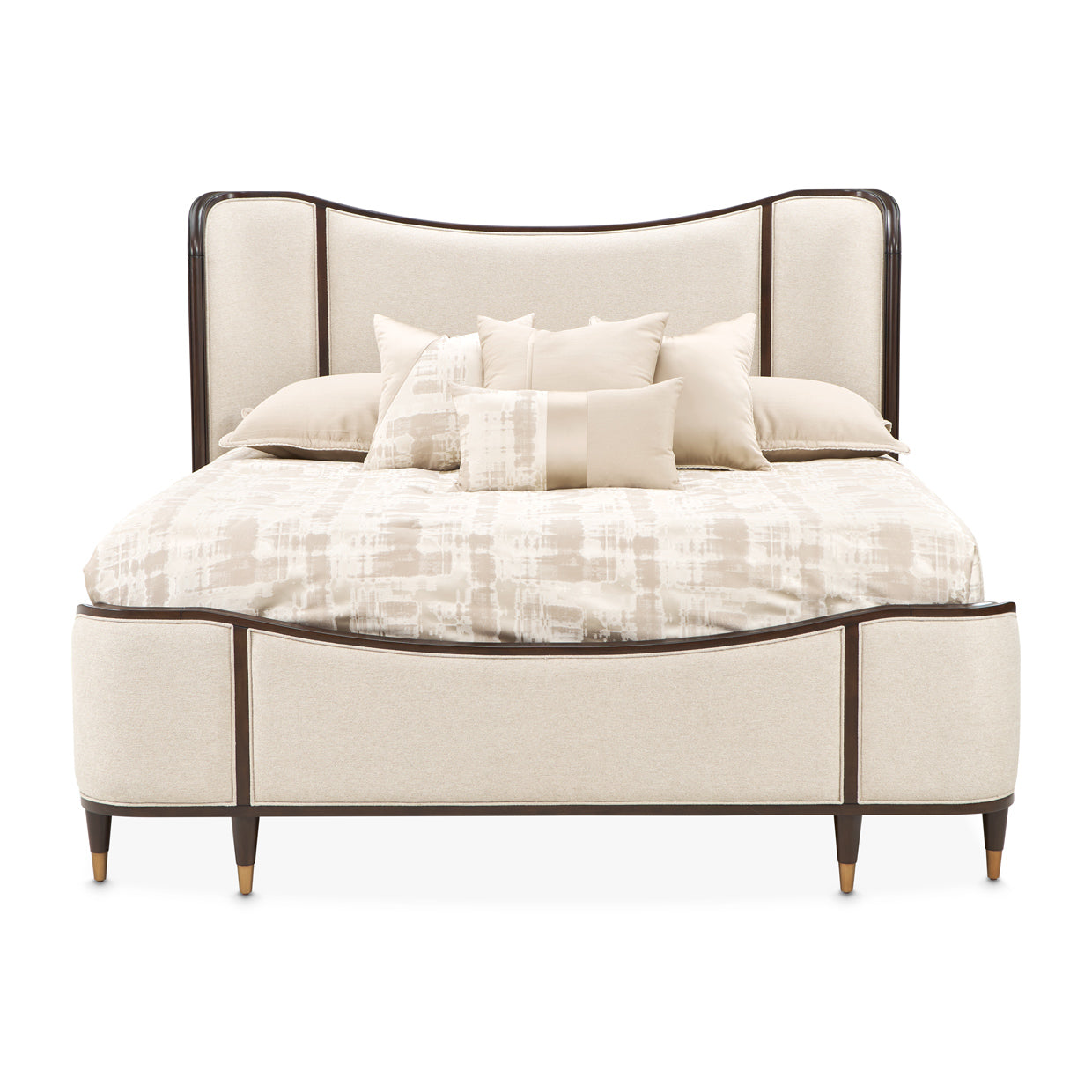 Michael Amini Camellia Field Caramel Upholstered Bed