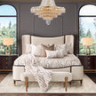 Michael Amini Camellia Field Caramel Upholstered Bed